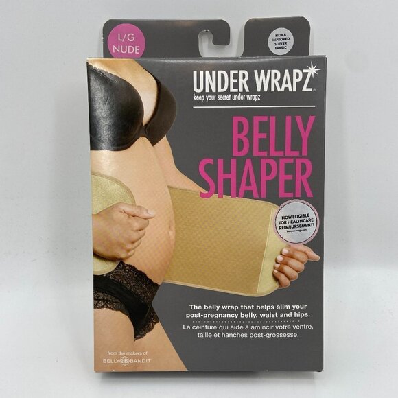 NIB UNDER WRAPZ Nude Belly Shaper Band Post-Pregnancy Maternity Size Large - Picture 2 of 4
